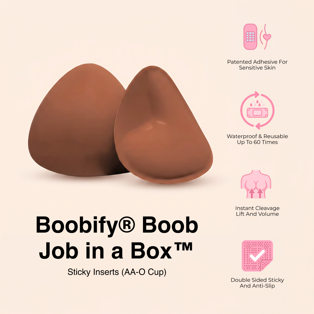 Boobify® Boob Job in a Box™ Sticky Inserts (AA-O Cup)